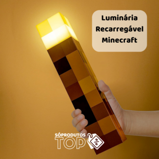 Luminária LED Recarregável Minecraft